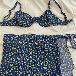 90s bikini top and skirt